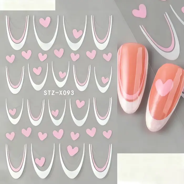 Autocollants 3D pour Nail Art de la saint-valentin