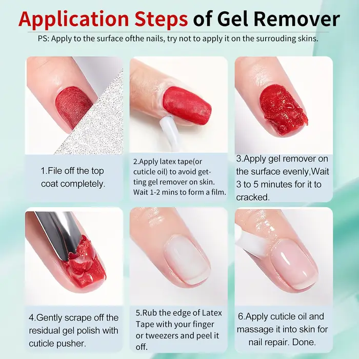 Dissolvant pour vernis à ongles en gel 50 ml
