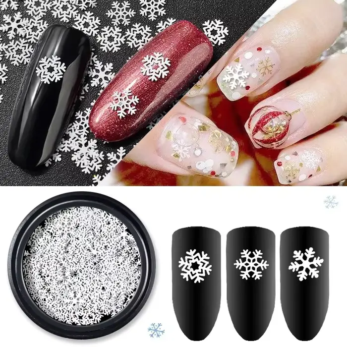 Paillettes 3D flocon de neige pour Nail Art