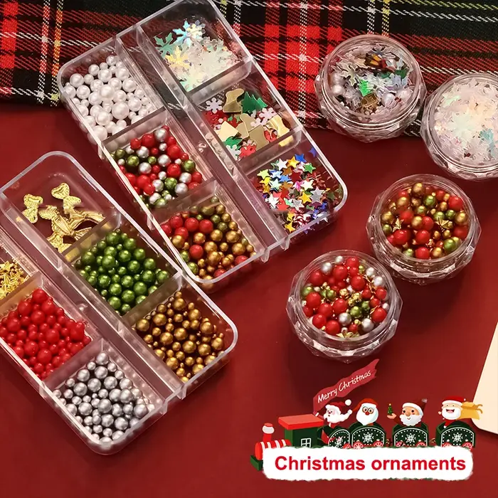 Rivets flocon de neige d'hiver or/argent, 1 paquet, breloque pour Nail Art, bijoux à paillettes, décoration d'ongles de noël, accessoires pour ongles à faire soi-même
