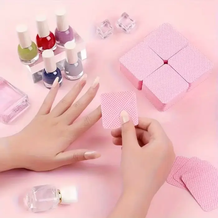 20/600 pièces lingettes à ongles non pelucheuses Gel tissus de nettoyage tampons dissolvant de vernis