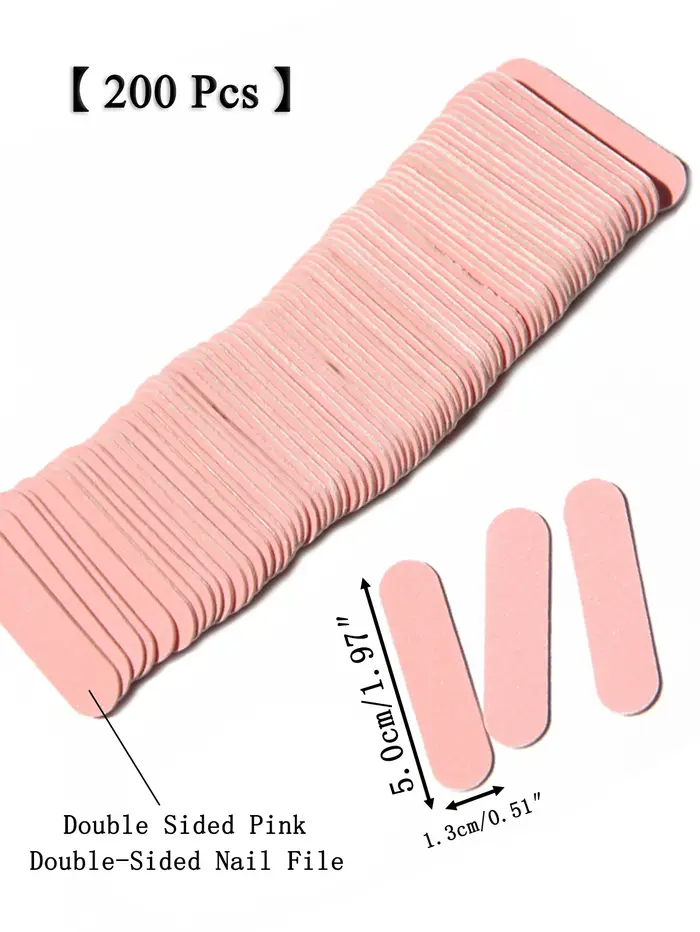 15 à 2000 pièces de mini-limes à ongles roses double face en émeri pour manucure
