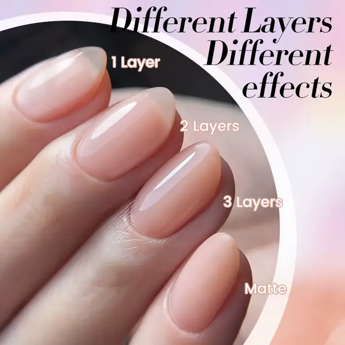 BORN PRETTY gelée Transparent Gel vernis à ongles couleur rose chair UV tremper Gel