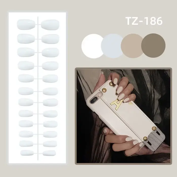 24 pièces imprimé léopard amande faux ongles à pression avec Mini fleur acrylique faux ongles rétro