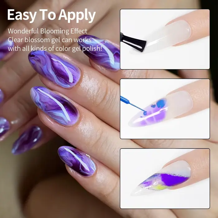 Gel Blooming pour ongles Hassleless 15 ml — Créez des effets dégradés et estompés. Facile à appliquer