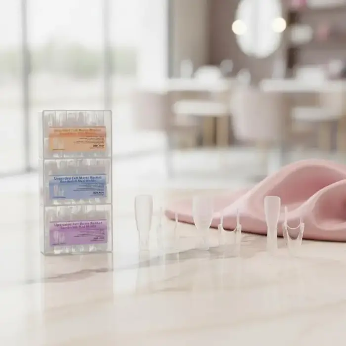 Formes à ongles ovales doubles 120 pièces/boîte, moules d'extension en sandwich pour l'art des ongles en gel acrylique, pour débutants et professionnels
