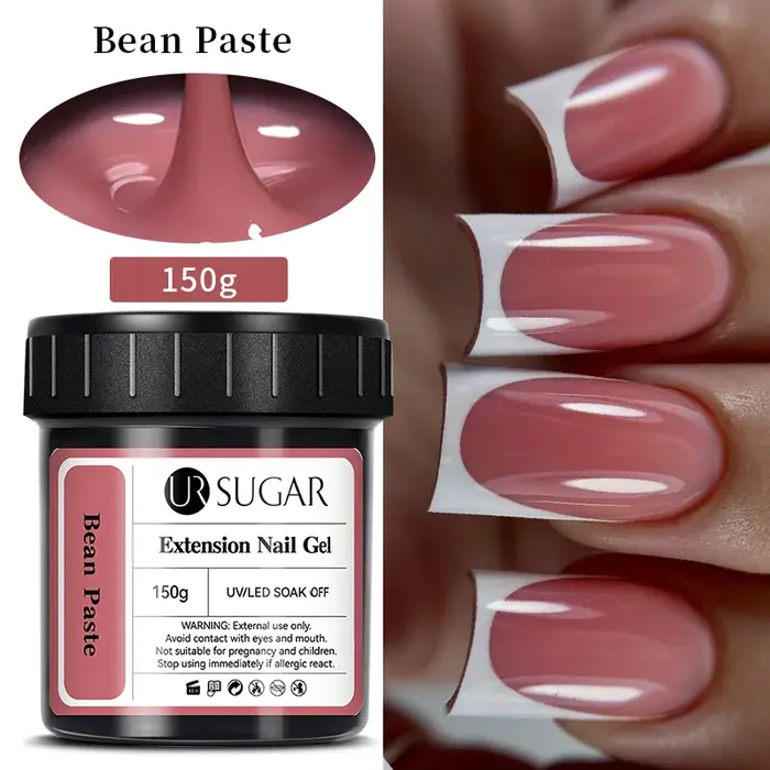 UR SUGAR 150g Gel d'extension d'ongles en acrylique, formule UV durcissable, pour manucure rapide, construction et auto-nivellement des ongles
