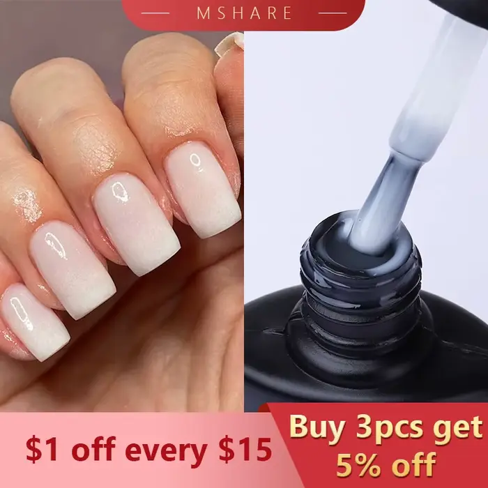 MSHARE vernis à ongles Gel blanc laiteux