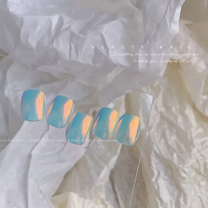 1 pot de poudre à ongles chromée iridescente effet caméléon sirène