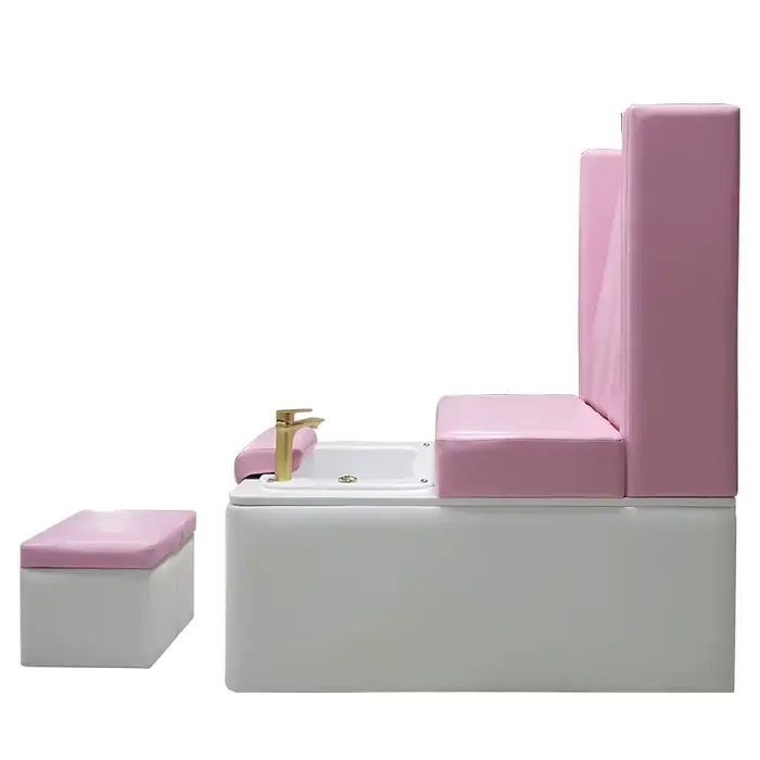 Nouveau style tendance : Fauteuil de pédicure rose, mobilier de salon de manucure, fauteuil de massage pour spa des pieds, fauteuil de manucure et pédicure