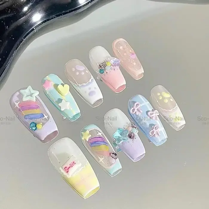 Faux ongles à porter faits main