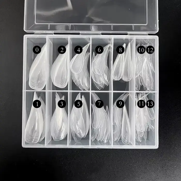 120 pièces ongles incurvés double formes pour Extension d'ongles courbe 3D Sculptural acrylique