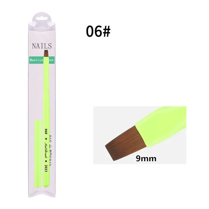 Brosse à ongles verte, brosse à Gel pour manucure