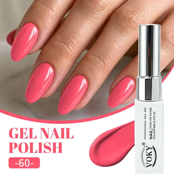 Ensemble de 6 vernis à ongles, disponible en rose vif, violet clair, bleu ciel, jaune crème et autres couleurs, gel semi-permanent UV LED à retirer par trempage, facile à appliquer et longue tenue, en