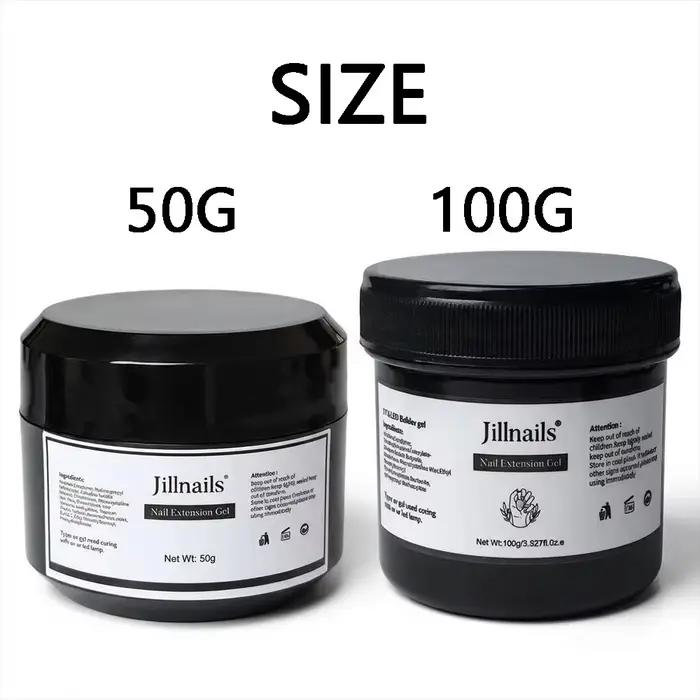 Jillnails Gel de construction pour ongles brun 100g/50g sans HEMA ni TPO