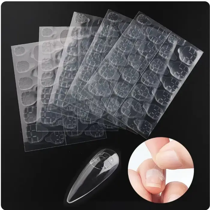 5 feuilles 120 pièces colle adhésive Double face autocollant ruban collant