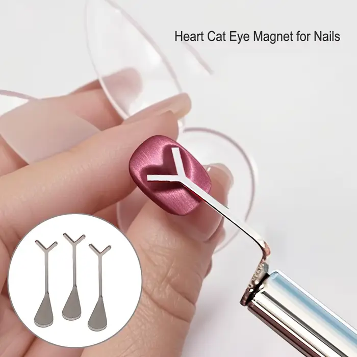 Ensemble d'aimants pour ongles en forme de Y, bâton magnétique cylindrique pour créer un œil de chat