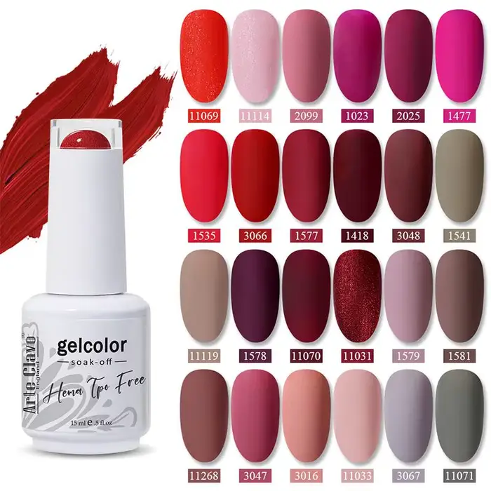 Arte Clavo série rouge vernis à ongles couleurs de fête