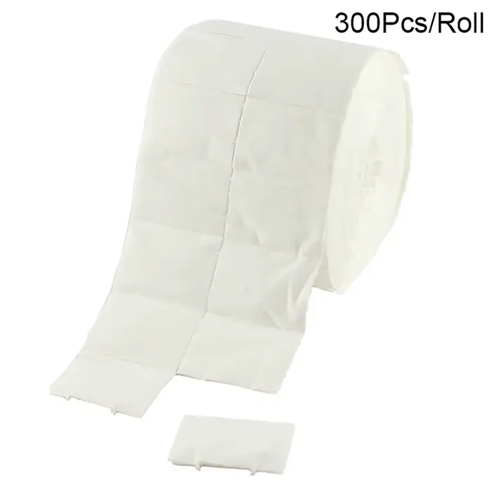 300 pièces/rouleau lingettes en coton pour ongles Gel UV ongles conseils dissolvant de vernis nettoy