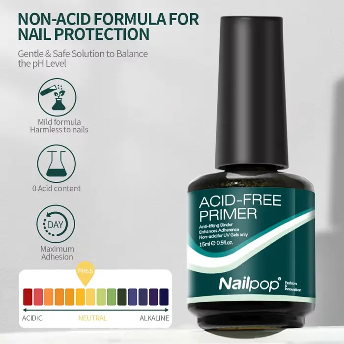 Nailpop 2 pièces déshydrateur d'ongle et ensemble d'apprêt pour vernis Gel Transparent séchage rapide Agent de liaison des ongles Kit de fournitures de préparation de manucure