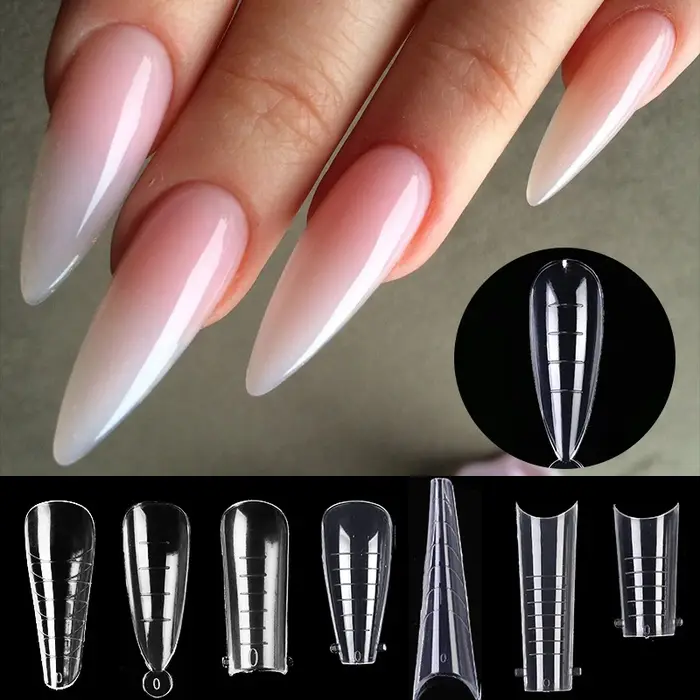 faux ongles capsule ongle press on nails ongle faux chablon gel ongle Faux Doigts en Gel Acrylique, 