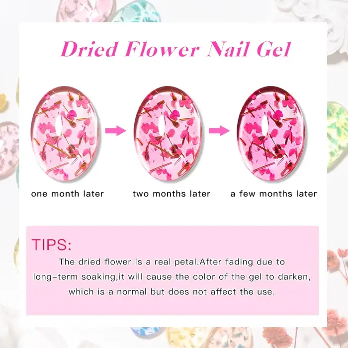 Verhéritage à Ongles Rose vaccé, Gel de Peinture UV, Semi-Continu, Fleur Naturelle, Dégradé, N64.5 m