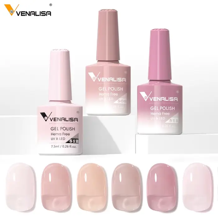 Venalisa – Kit de vernis à ongles Gel couleur rose gelée