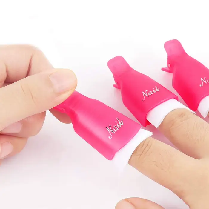 LULAA 10 pièces/16 pièces en plastique Nail Art tremper capuchon pince UV Gel dissolvant de vernis outil d'emballage