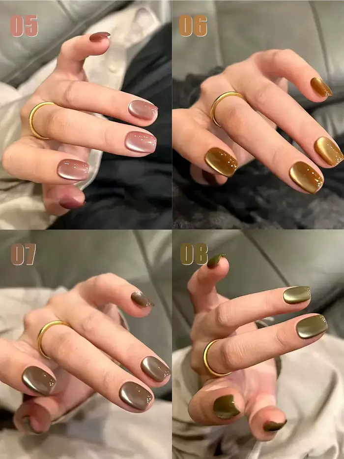 MIANEL 12ML 2026 Maillard Gel Vernis à Ongles Effet Œil de Chat Noir Marron