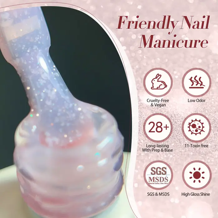 BORN PRETTY 10ml neige paillettes gelée Gel Vernis noël
