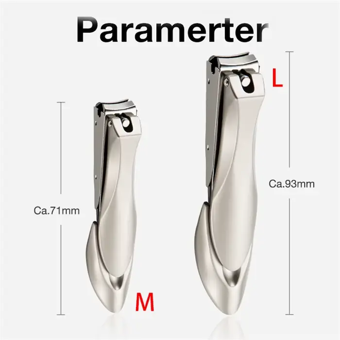 【Design anti-éclaboussures】 Coupe-ongles professionnel en acier inoxydable – Outil de manucure bionique avec poignée ergonomique pour une utilisation en voyage à domicile