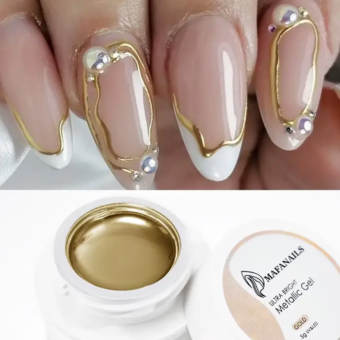 Vernis à ongles métallique argenté/or