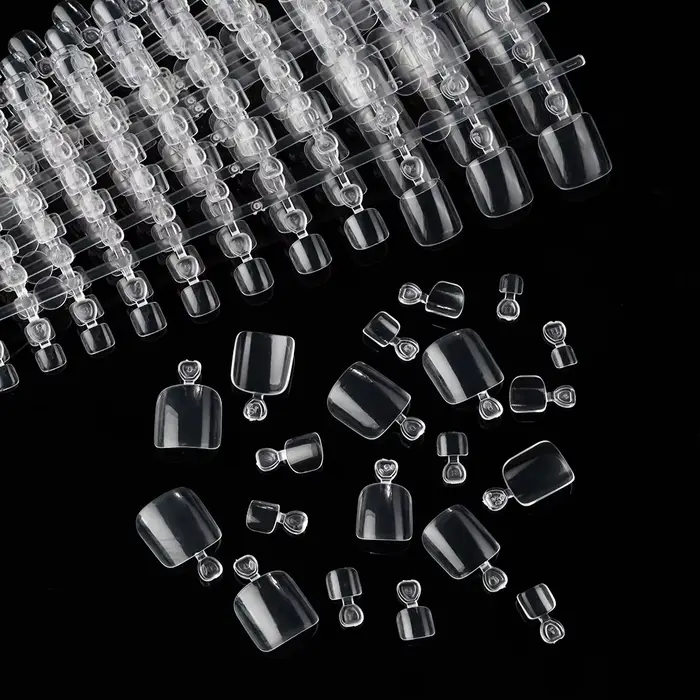 120/240/600 pièces pointes d'ongle en Gel souple clair faux ongles carrés courts artificiels couvert