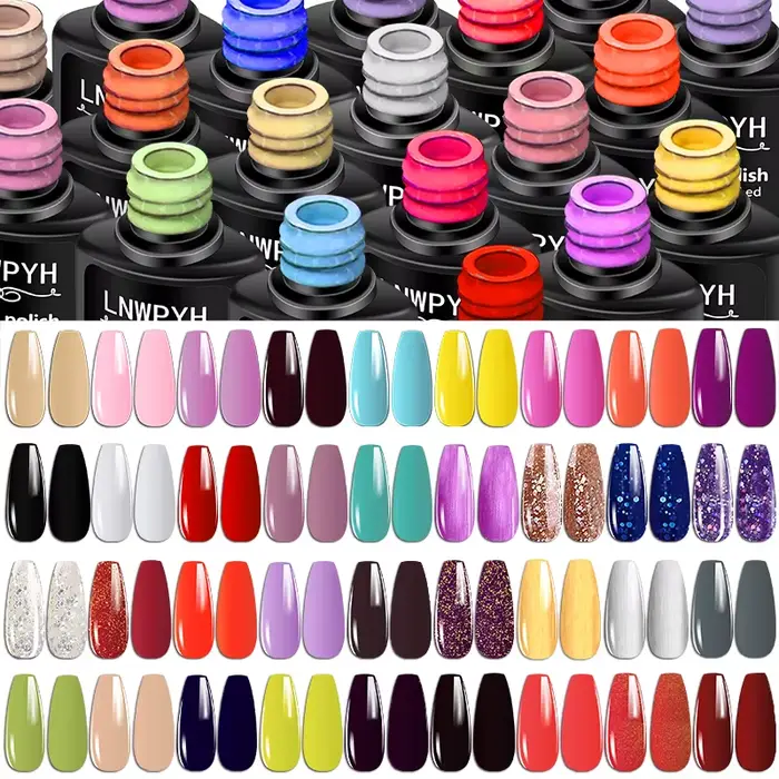 42 pièces/ensemble Kit de vernis à ongles Gel ensemble