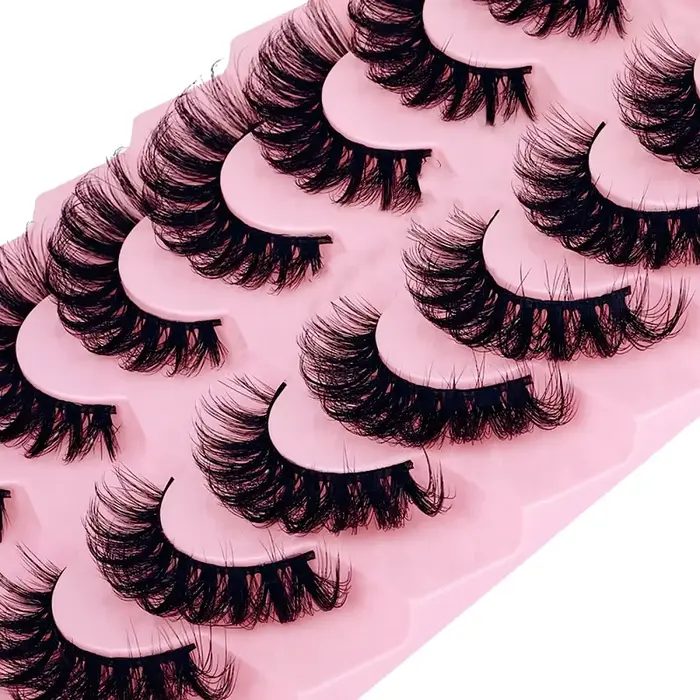 7 paires de faux cils cils vaporeux aspect naturel faux cils oeil de chat Faux vison bande moelleuse