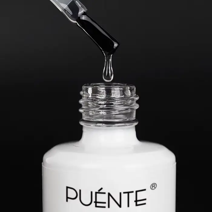 PUENTE 15ML Top Coat Gel Super Brillant Transparent Sans Résidu Scellant