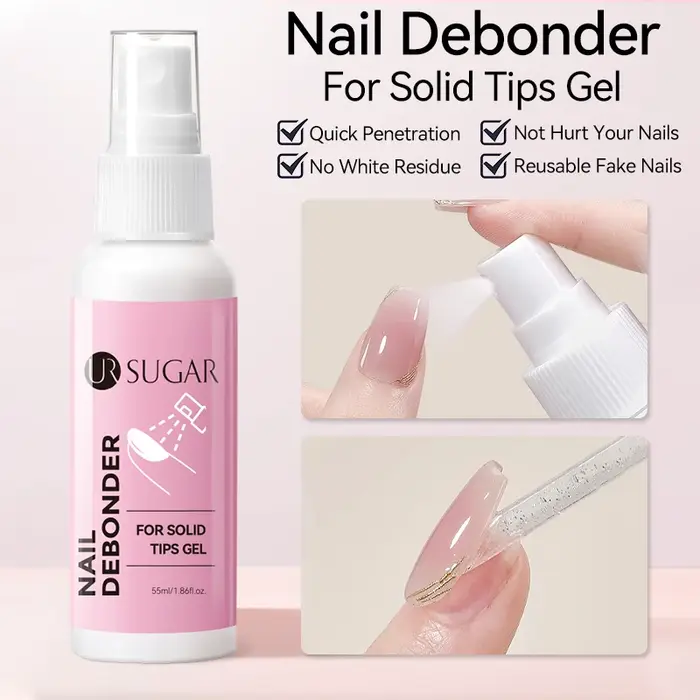 UR SUGAR 55ml dissolvant pour pointes solides Gel faux ongles conseils enlevant Gel strass