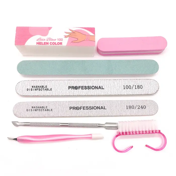 Kit d'outils de manucure et pédicure professionnel 8 pièces/ensemble : lime à ongles