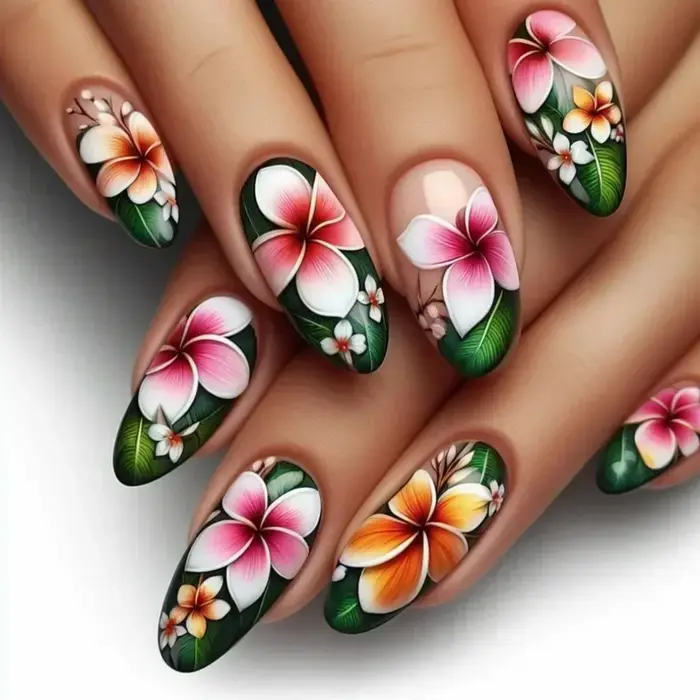 Faux ongles français en amande mate