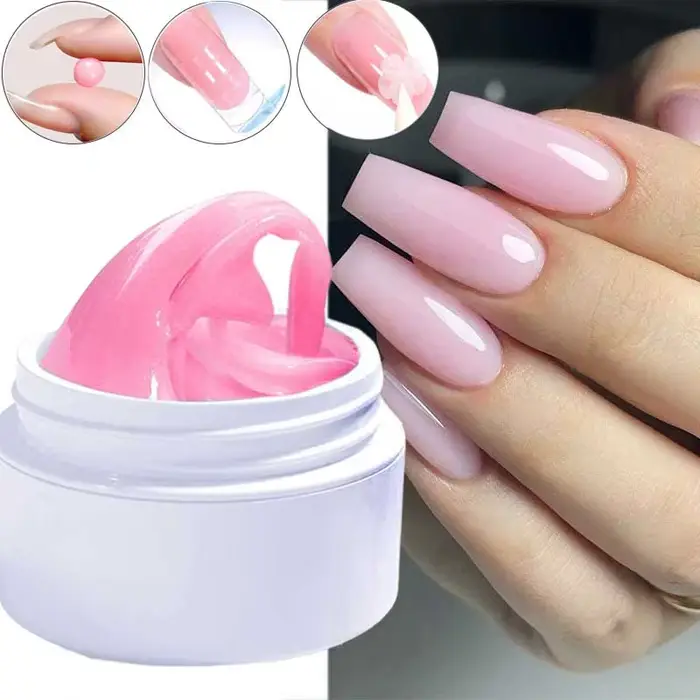 Vernis à ongles Gel transparent antiadhésif pour extensions de mains