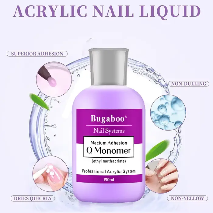 Monomère liquide acrylique EMA 5OZ, 150/120/75/40ml, liquide cristal acrylique à séchage rapide pour