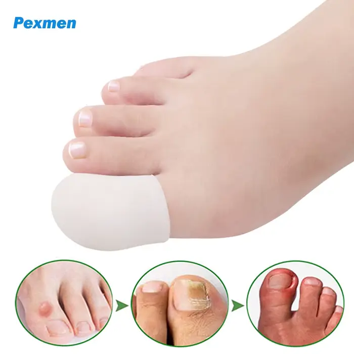 Pexmen 2/4 pièces Gel gros orteils couvre prévention des callosités ampoules et ongles incarnés soulagement de la douleur des pieds protecteur