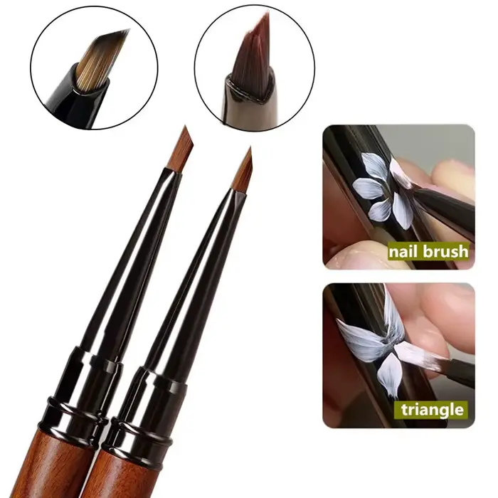 Pinceau à ongles triangulaire 8Style pour nail art