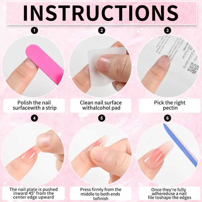 100 pièces lait blanc/rose carré court rond faux ongles couverture complète acrylique