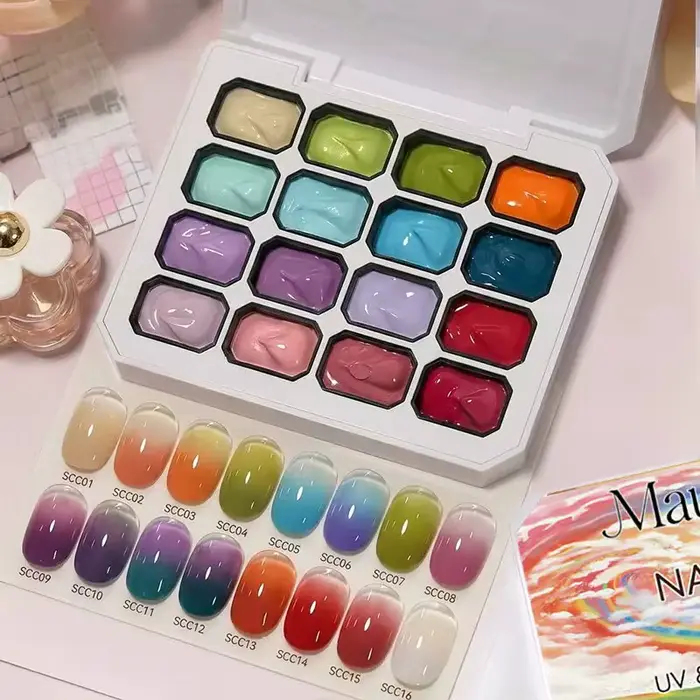 Vernis à ongles gel solide 16 couleurs
