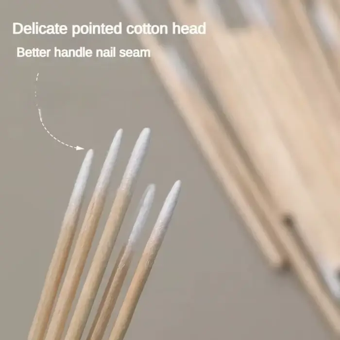 100/300/500 ongles pointe en bois coton-tige bourgeons jetable Ultra-détail correcteur dissolvant de vernis