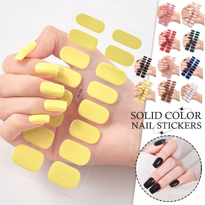 Autocollant pour ongles en Gel Semi-durci