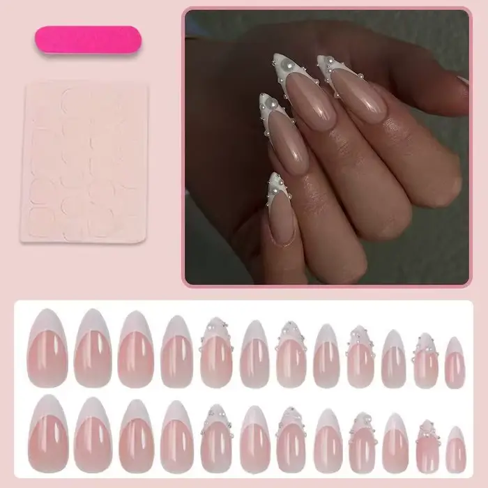 24 faux ongles longs et pointus