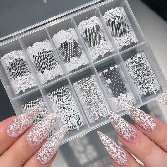 Autocollants pour ongles en dentelle