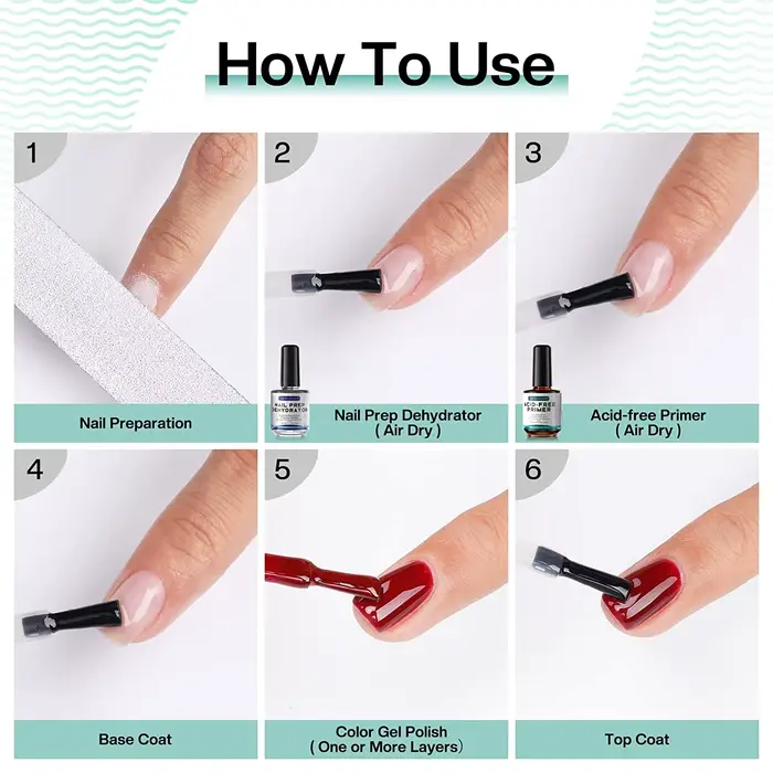 Déshydrateur professionnel pour ongles de 15 ml et apprêt sans acide pour vernis acrylique et gel - Préparation et prime